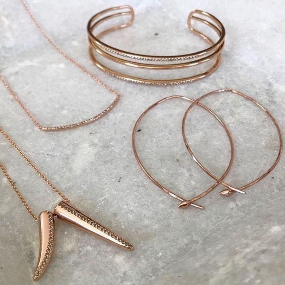 Del Mar Pave Horn Pendant Necklace